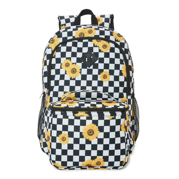 Sunflower Black Student Backpacks Insulated Lunch Box Shoulder Bag Pen Case Lot 